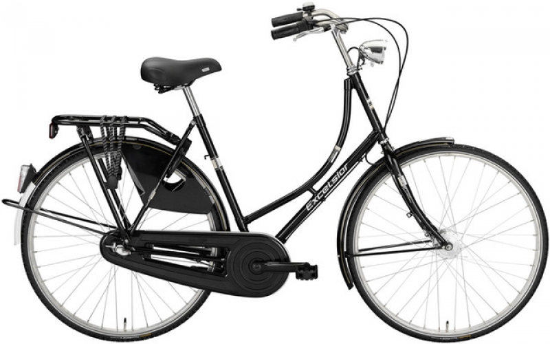 Excelsior Damen Nostalgie Holland Fahrrad Classic 28 Zoll, 3 Gang, 50er Rahmen, schwarz