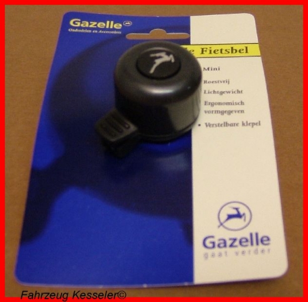 Original Gazelle Alu Sport Glocke Klingel in schwarz